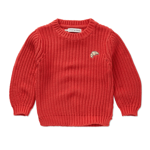 Sproet & Sprout Sweater - Cable Knit Red