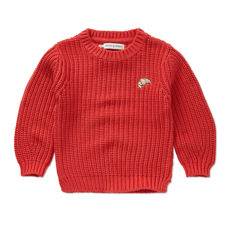 Sproet & Sprout Sweater - Cable Knit Red