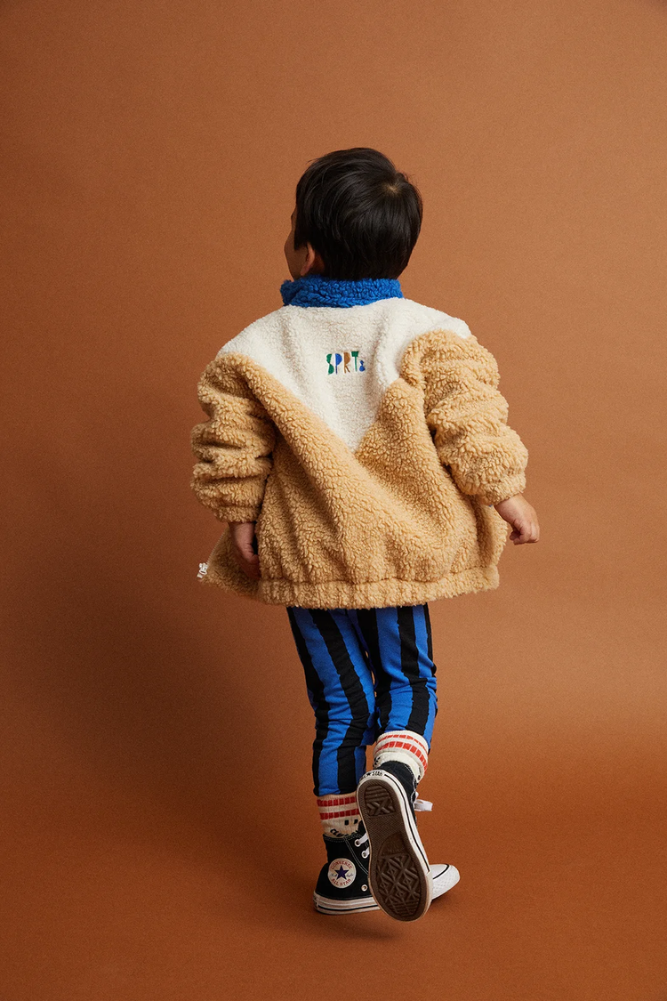 Sproet & Sprout Teddy Jacket - Colourblock Blue