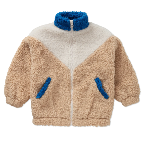 Sproet & Sprout Teddy Jacket - Colourblock Blue