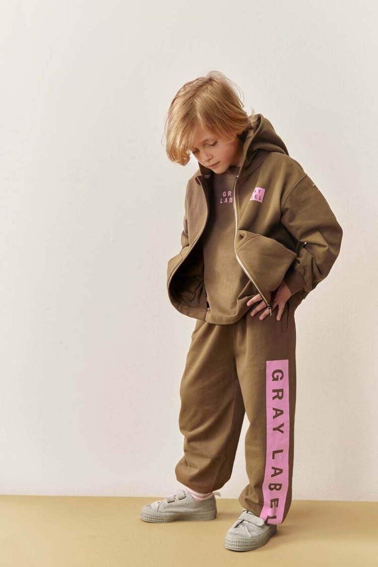 Gray Label Logo Track Pants GOTS - Woody - Bubblegum