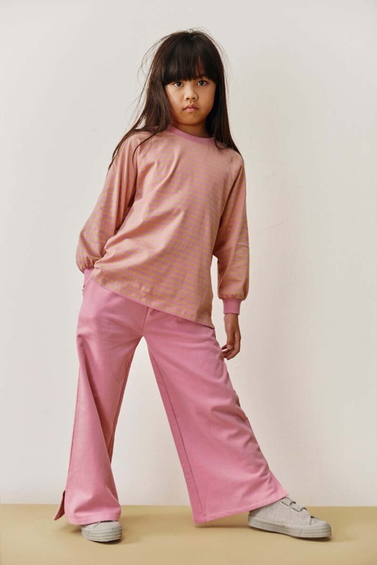 Gray Label Straight Pants with Slit GOTS - Bubblegum