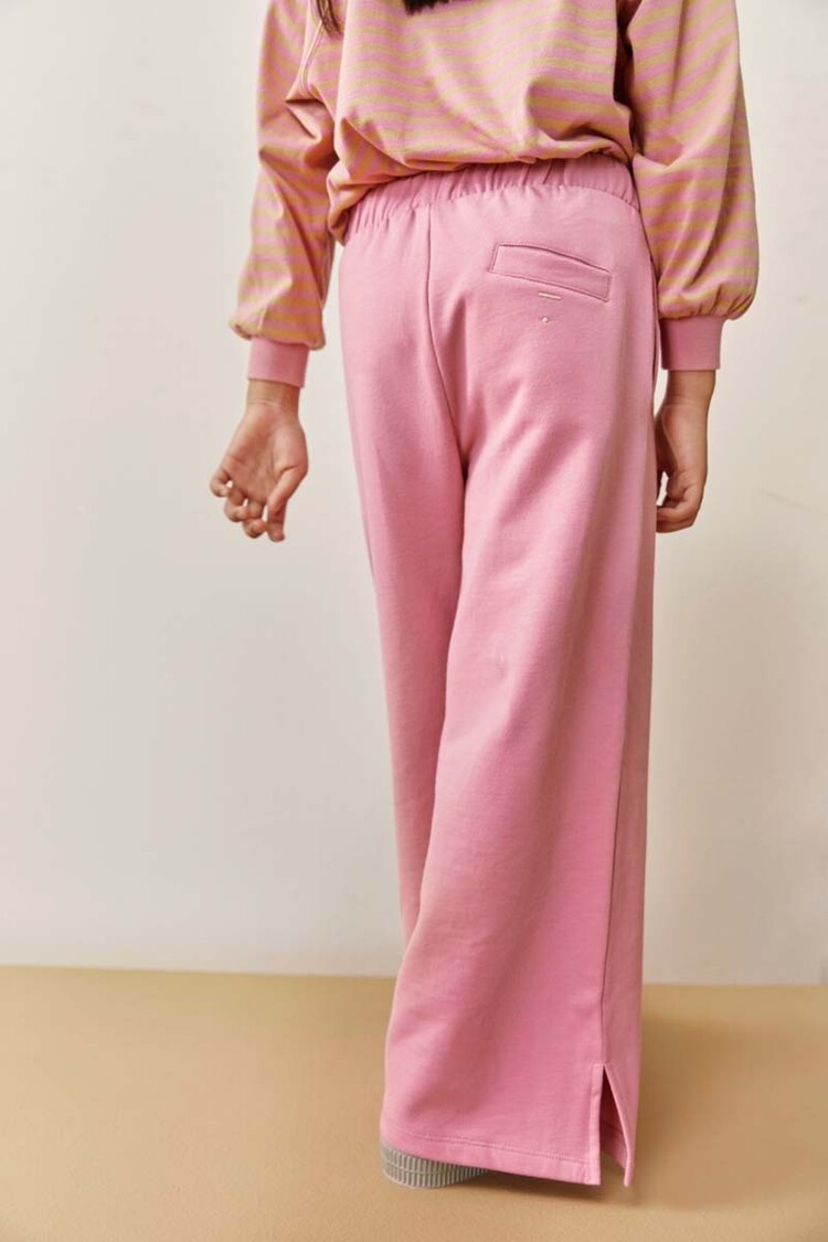 Gray Label Straight Pants with Slit GOTS - Bubblegum