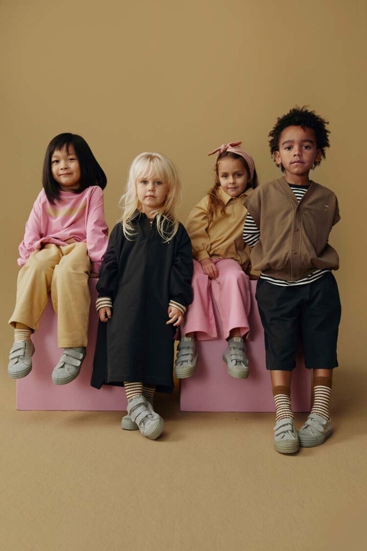 Gray Label Straight Pants with Slit GOTS - Bubblegum