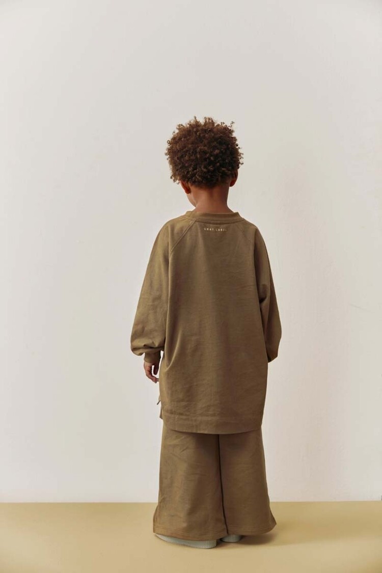 Gray Label Straight Pants with Slit GOTS - Woody