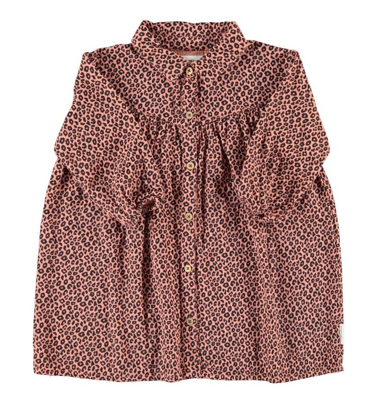Piupiuchick short dress | pink w/ animal print