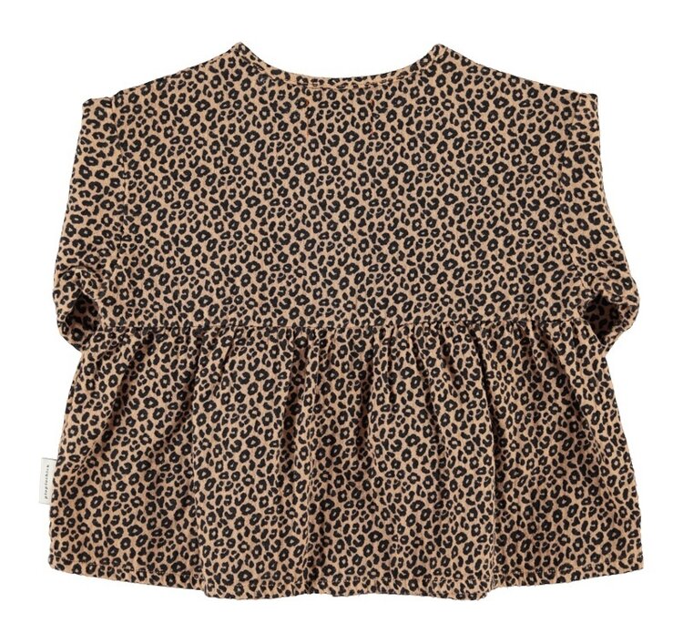 Piupiuchick blouse | brown w/ animal print