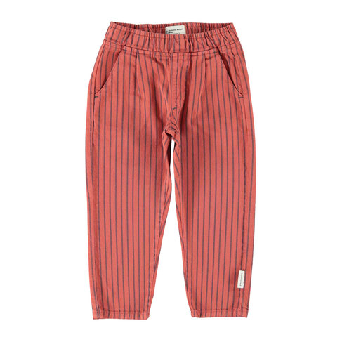 Piupiuchick trousers | bordeaux w/ black stripes-2