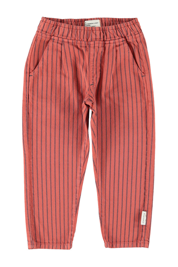 Piupiuchick trousers | bordeaux w/ black stripes