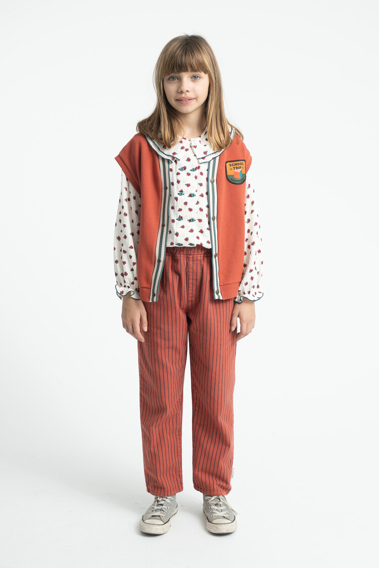 Piupiuchick trousers | bordeaux w/ black stripes