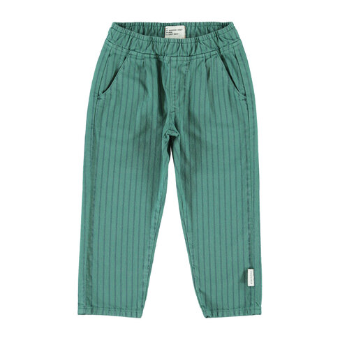 Piupiuchick trousers | green w/ black stripes-2