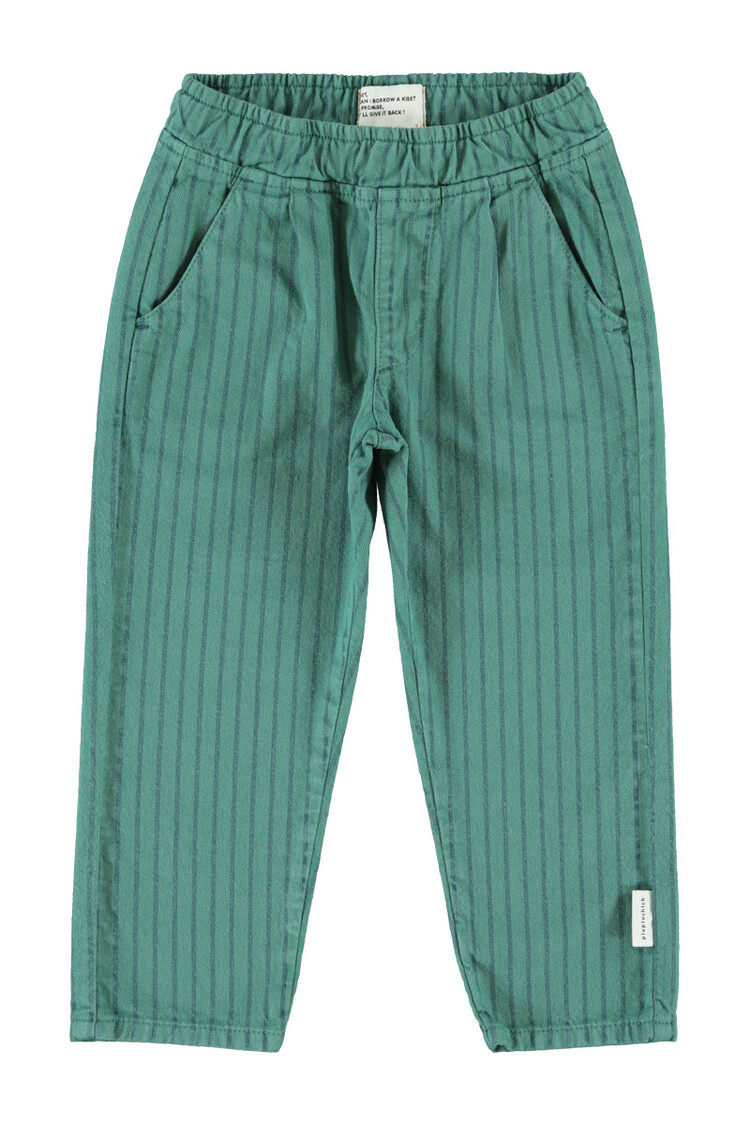 Piupiuchick trousers | green w/ black stripes