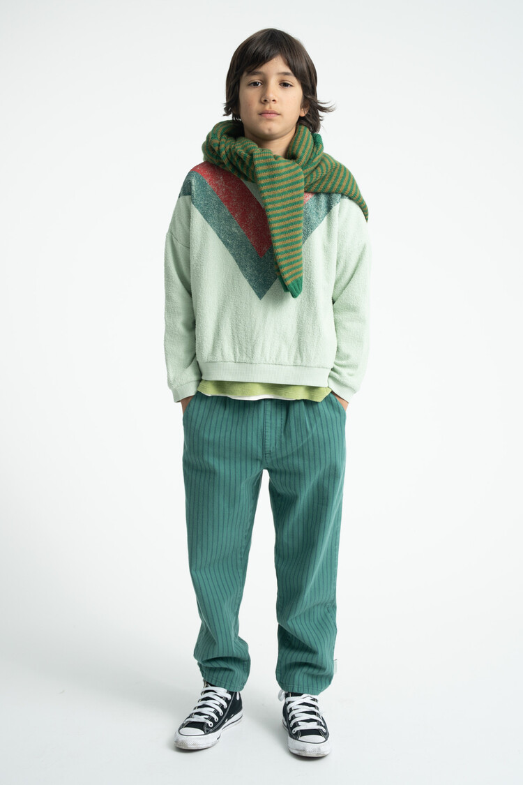 Piupiuchick trousers | green w/ black stripes