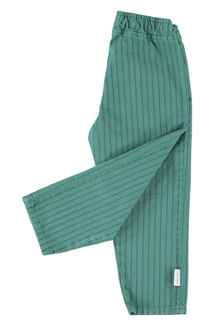Piupiuchick trousers | green w/ black stripes