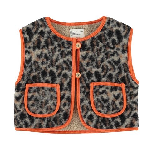 Piupiuchick waistcoat | grey animal print