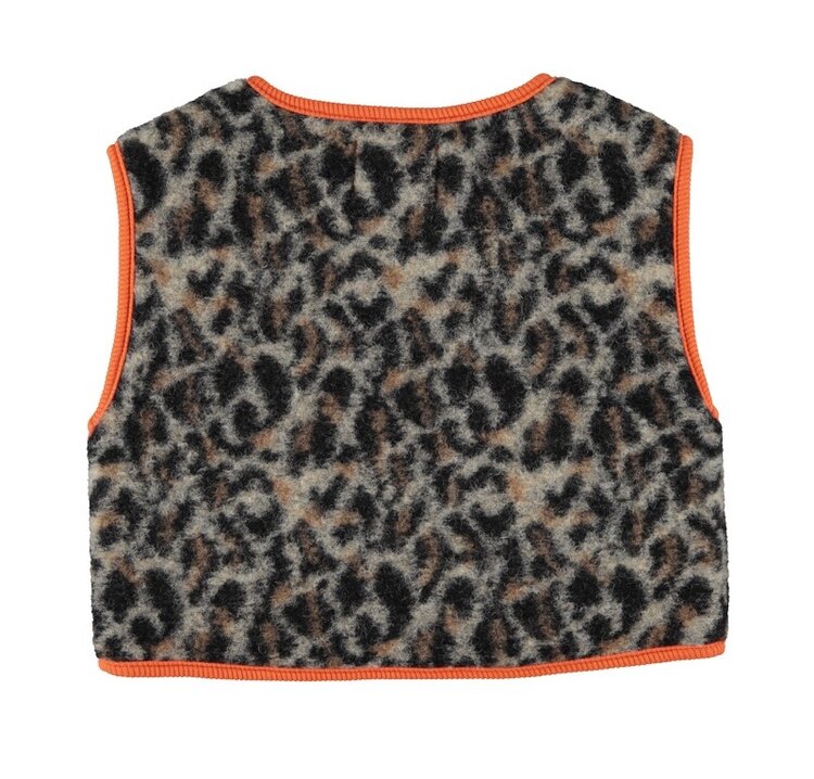 Piupiuchick waistcoat | grey animal print