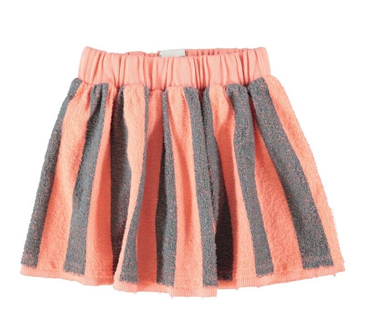 Piupiuchick short skirt | pink & green stripes