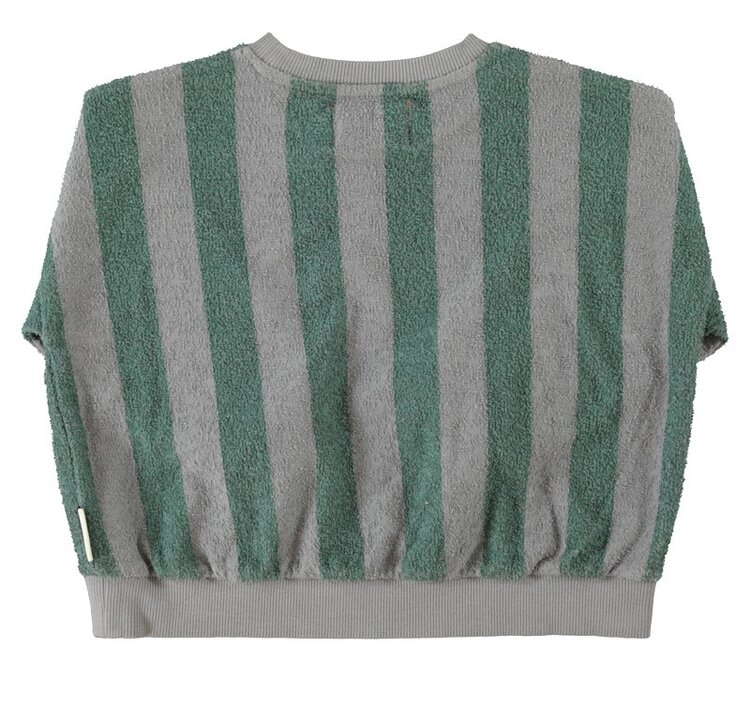 Piupiuchick sweatshirt | grey & green stripes