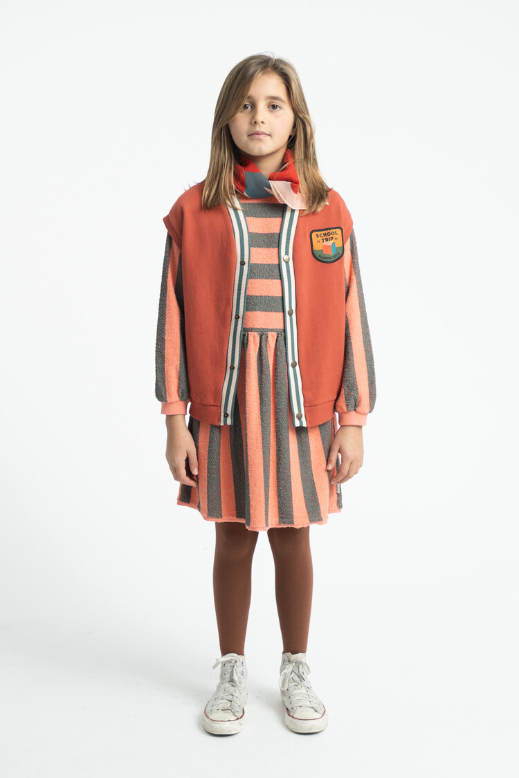 Piupiuchick short dress | pink & green stripes