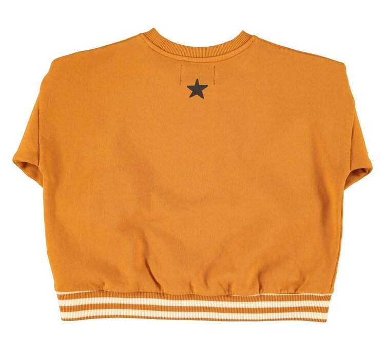 Piupiuchick sweatshirt | camel w/ "school trip" print
