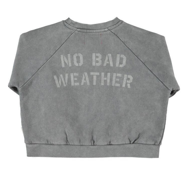 Piupiuchick sweatshirt | gray w/ sun & cloud print