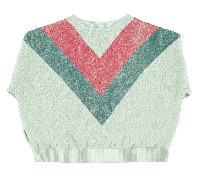 Piupiuchick sweatshirt | mint green w/ multicolor triangle print