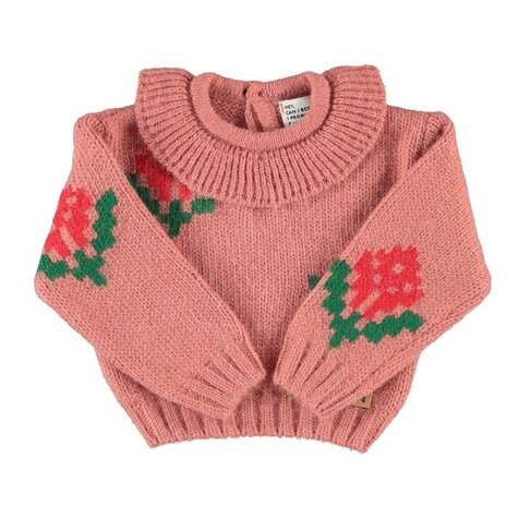 Piupiuchick jacquard sweater w/ collar | leggings