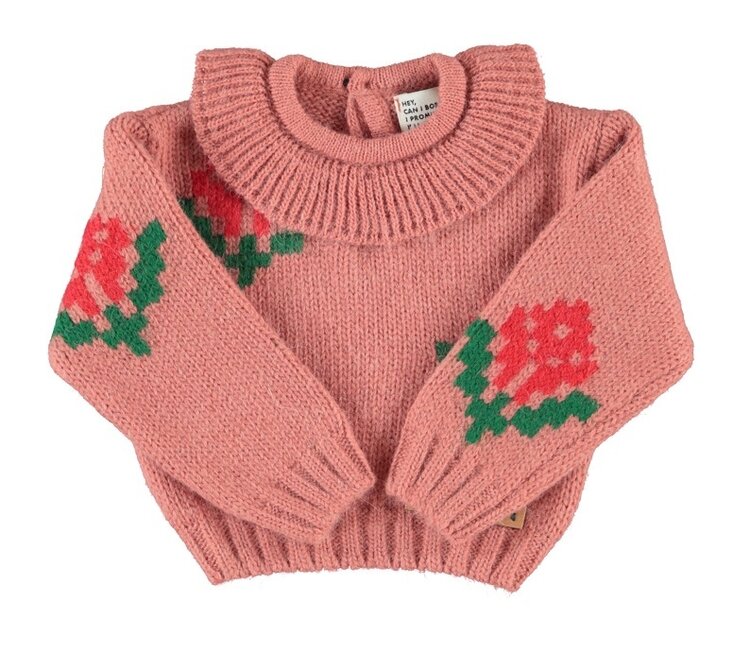 Piupiuchick jacquard sweater w/ collar | leggings