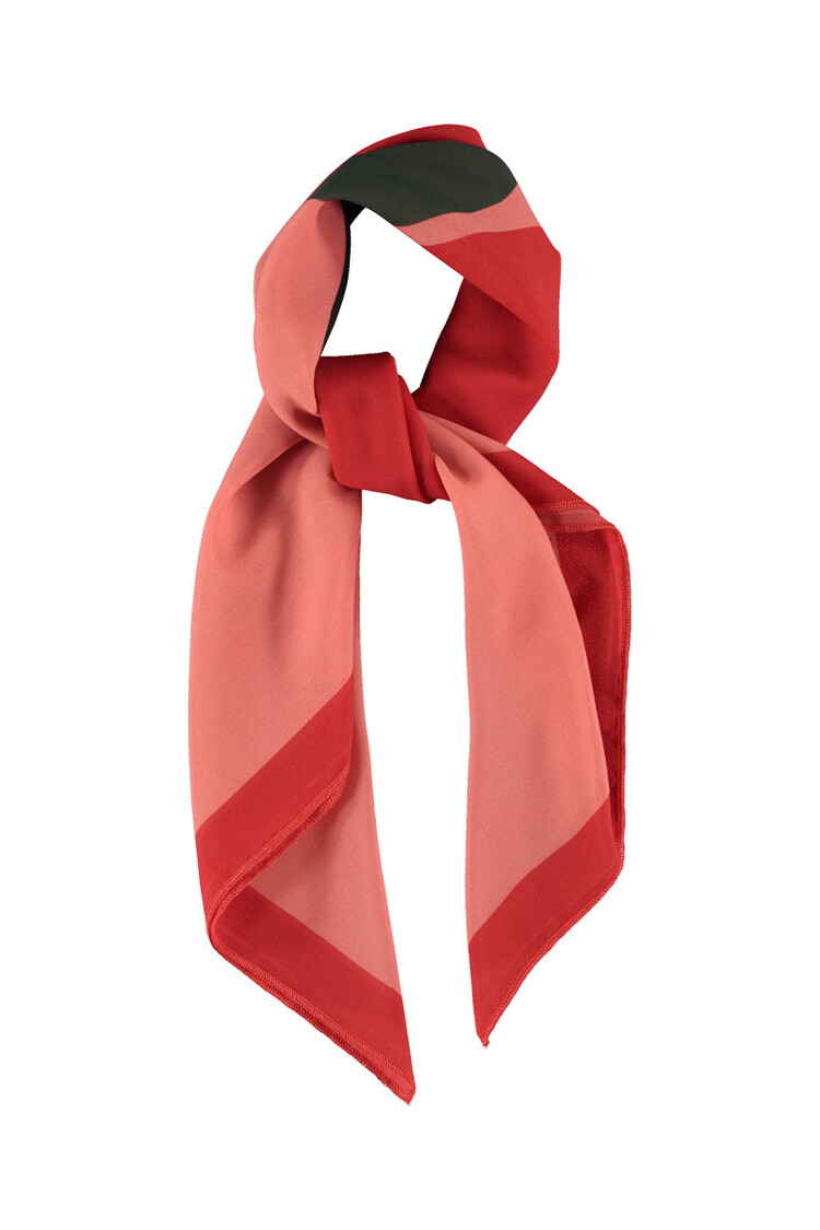 Piupiuchick chiffon bandana | pink & red w/ apple print