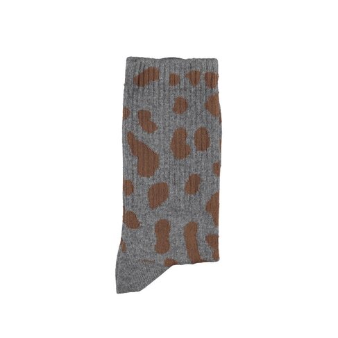 Piupiuchick socks | grey w/ animal print