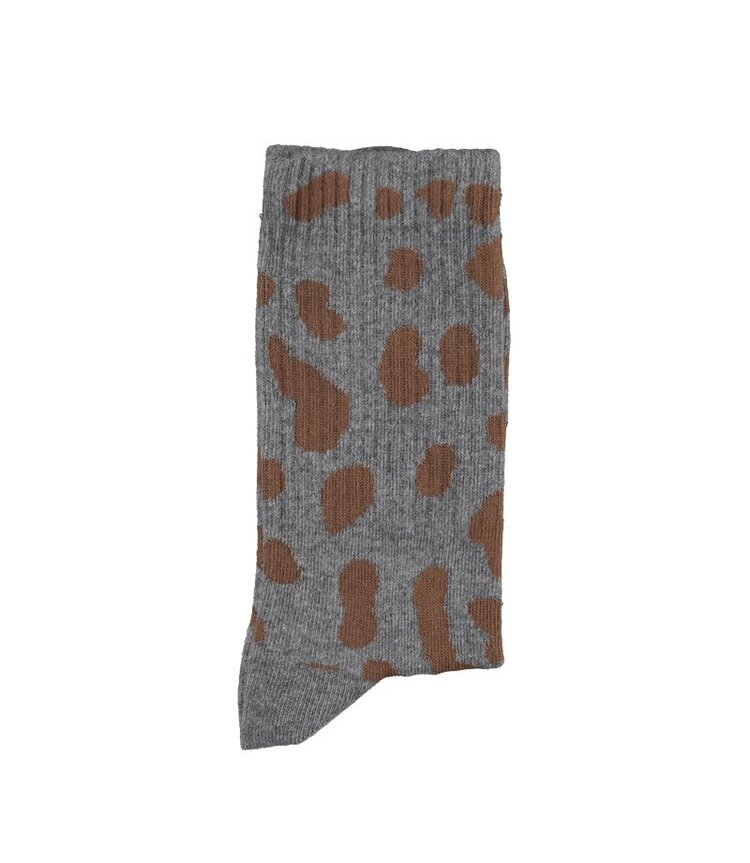 Piupiuchick socks | grey w/ animal print