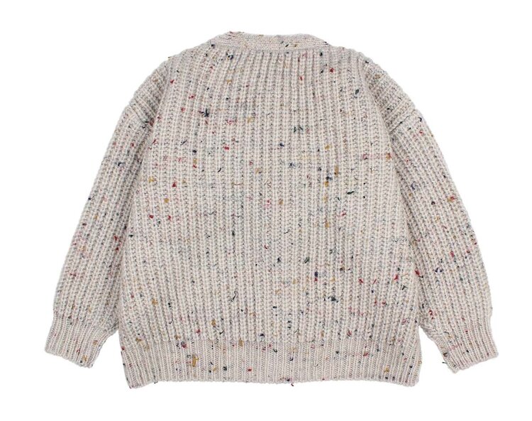 Buho Botonato Cardigan - Pearl Grey