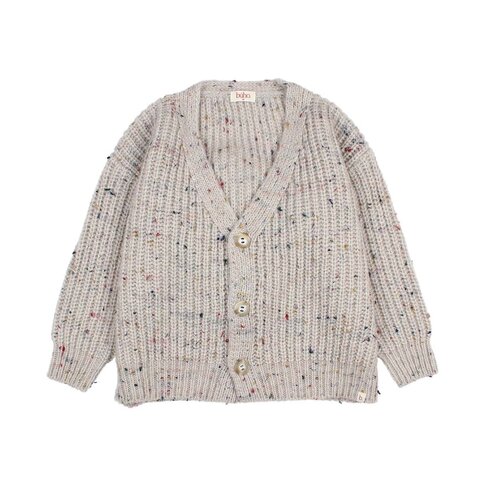 Buho Botonato Cardigan - Pearl Grey