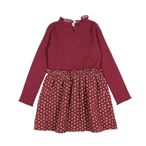 Buho Cottage combination dress - Pomegranate
