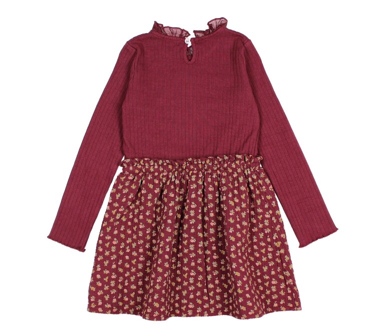 Buho Cottage combination dress - Pomegranate