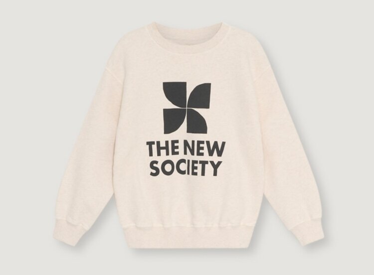 The New Society TNS Logo Sweatshirt Whisper White Melange
