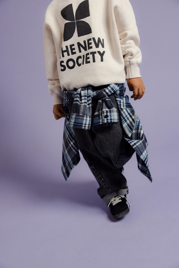 The New Society TNS Logo Sweatshirt Whisper White Melange