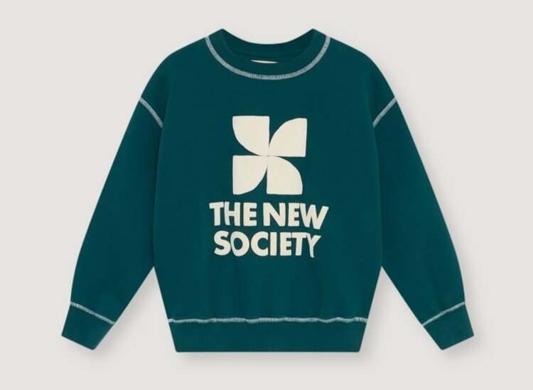 The New Society TNS Logo Sweatshirt Dark Sea