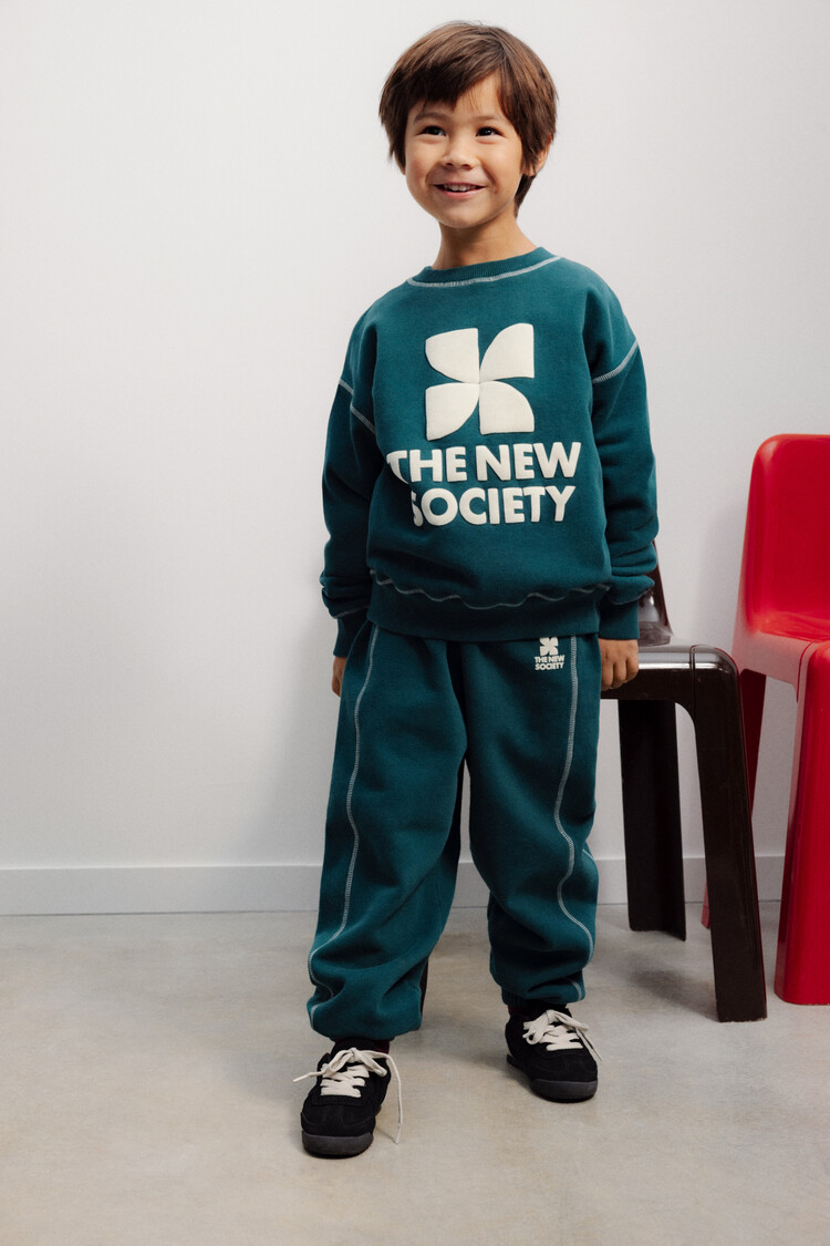The New Society TNS Logo Sweatshirt Dark Sea