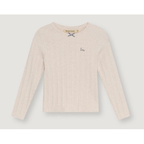 The New Society TNS Logo Tee Whisper White Melange