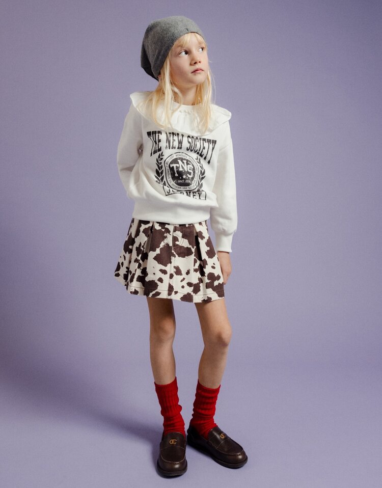The New Society Dakota Skirt Cow Print