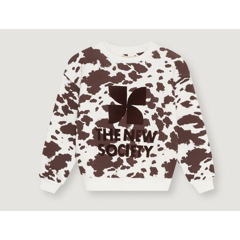 The New Society TNS Logo Sweatshirt Cow Print