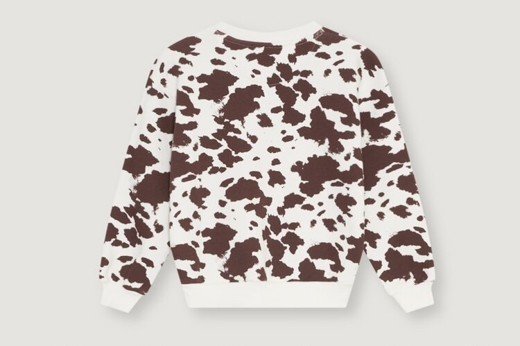 The New Society TNS Logo Sweatshirt Cow Print