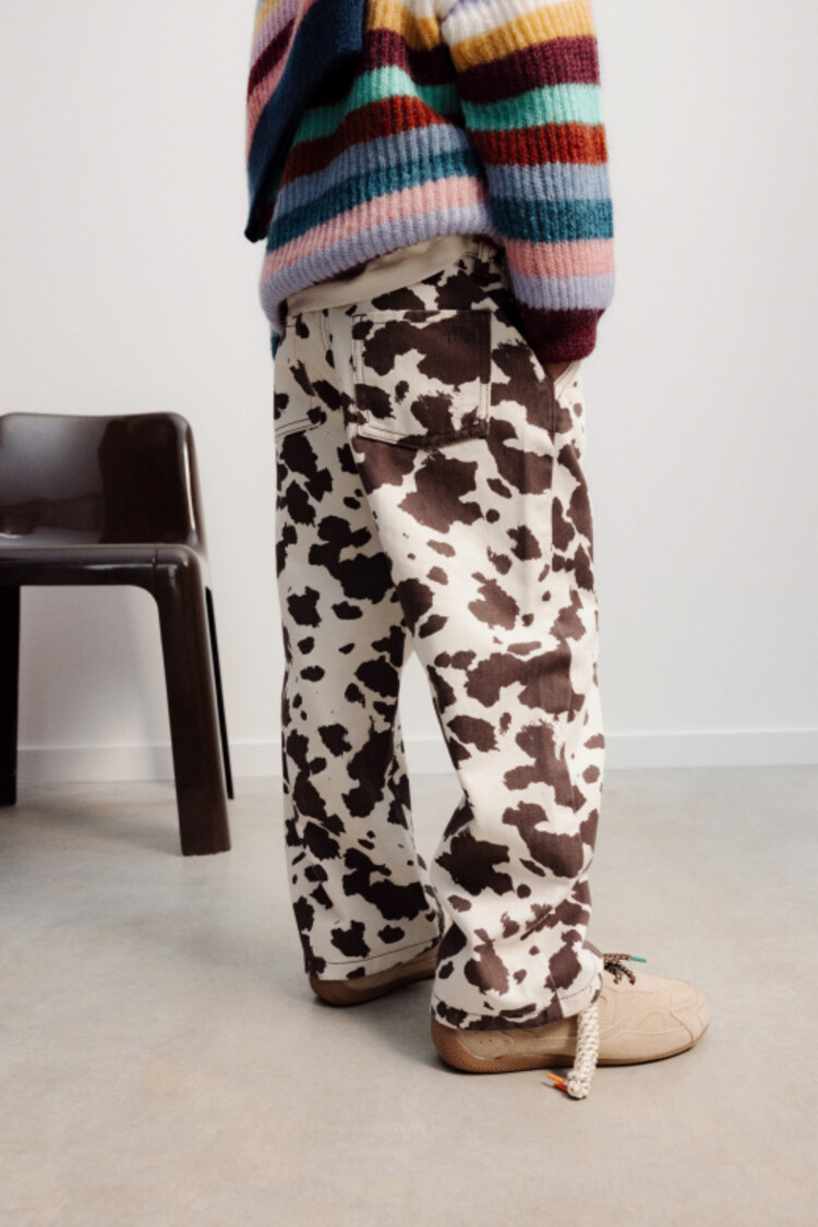 The New Society Dakota Trouser Cow Print