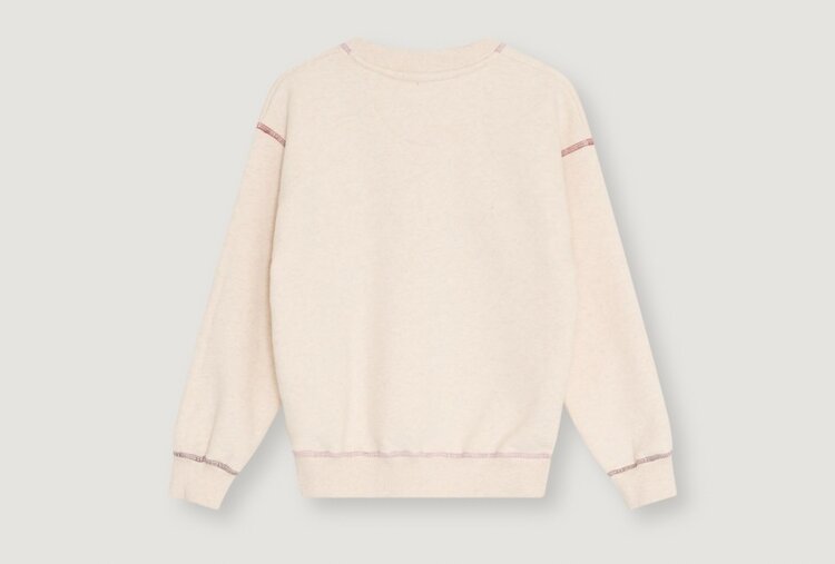 The New Society TNS Logo Sweatshirt Whisper White Melange Multicolor
