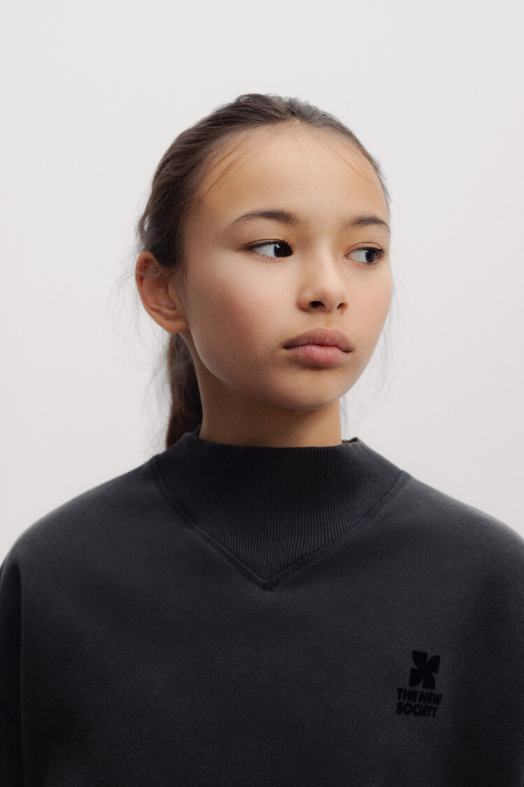 The New Society TNS Logo Teen Rib Sweatshirt