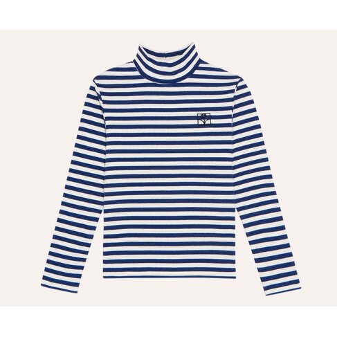 The Campamento Blue Stripes Turtle Neck Tshirt