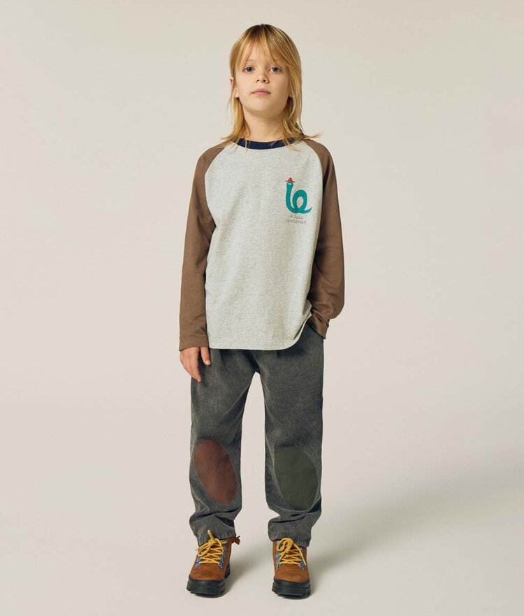 The Campamento Bicolor Patches Denim Trousers