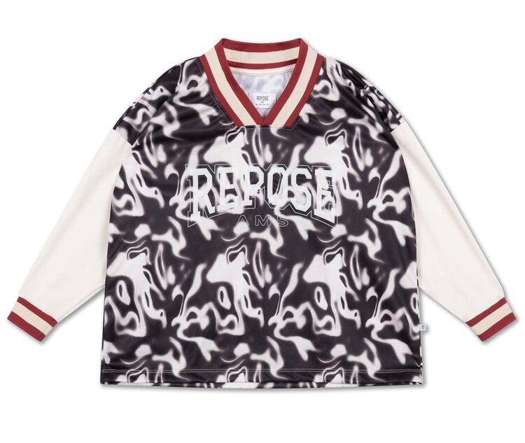 REPOSE AMS Soccer Tee - liquid marble color block