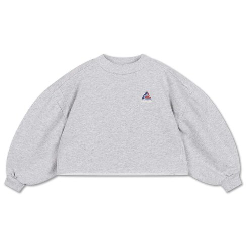 REPOSE AMS Crop Heart Sweater - light grey